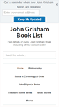 Mobile Screenshot of johngrishambooklist.com