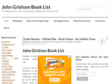 Tablet Screenshot of johngrishambooklist.com